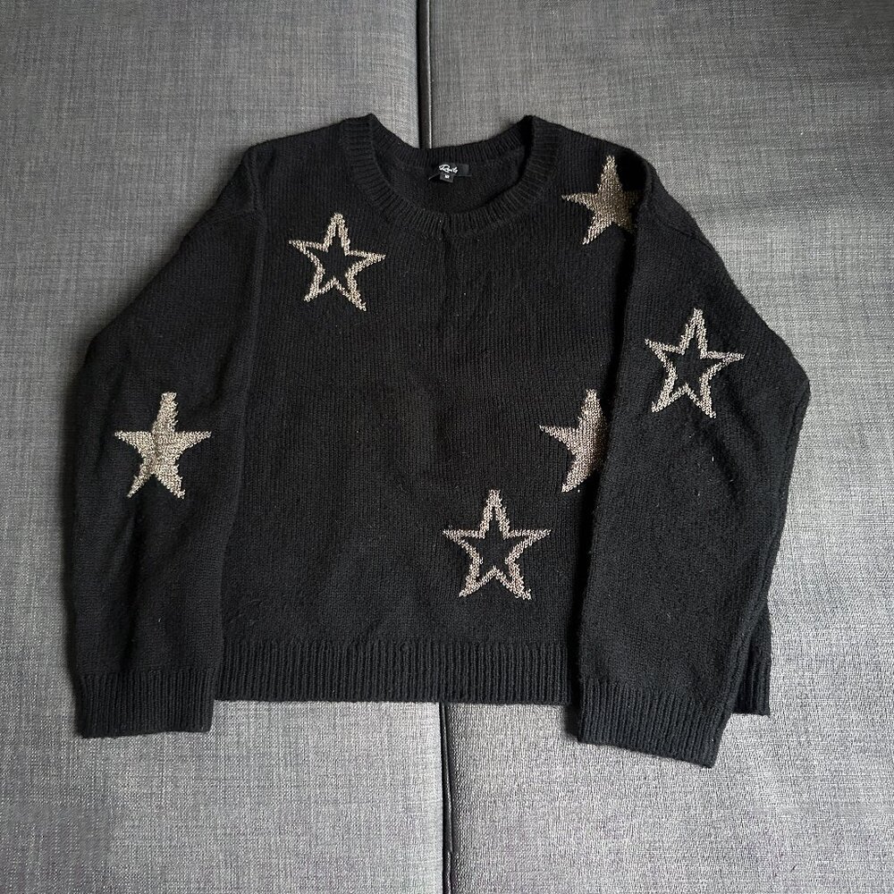 Rails Perci Sweater – Black with Gold Stars (Size XS)